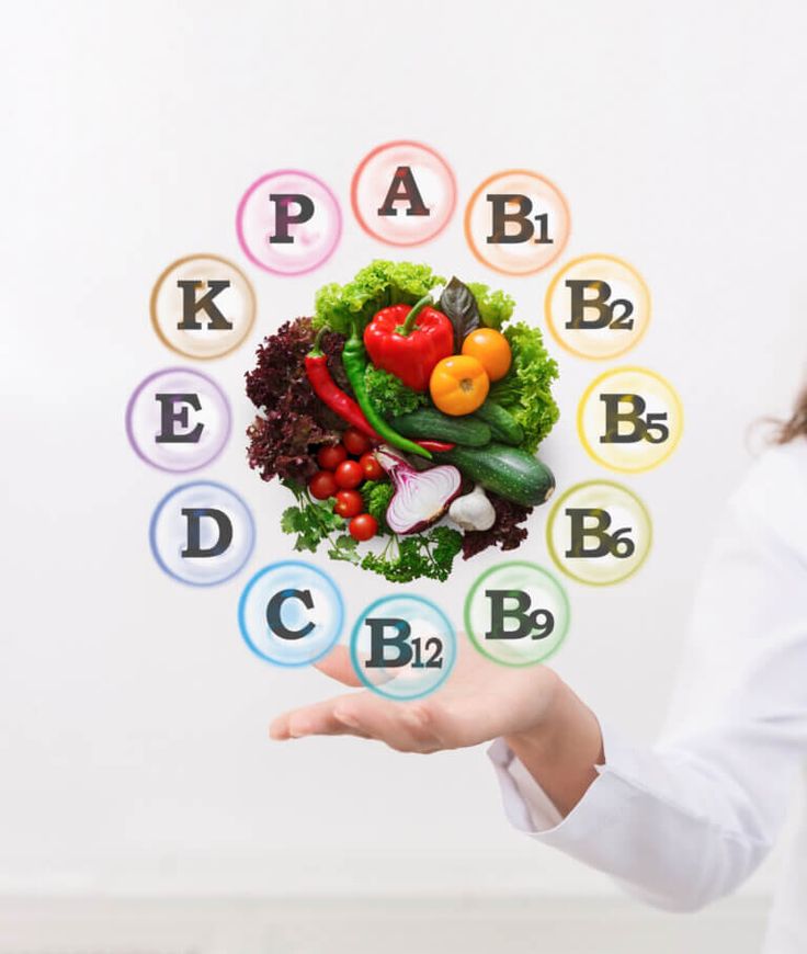 What to look for in a vitamins: B1, B2, B5, B6, B9, B12, C, D, E, K, P, and A