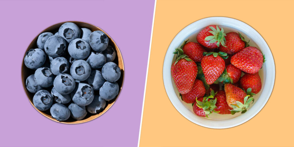 strawberry and blueberry